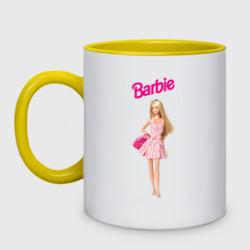 Кружка двухцветная Барби на прогулке
