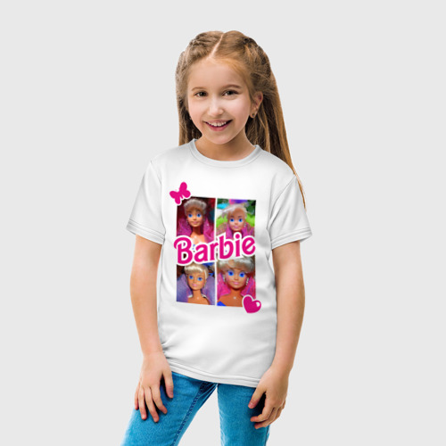 Детская футболка хлопок Куклы Барби, цвет белый - фото 5
