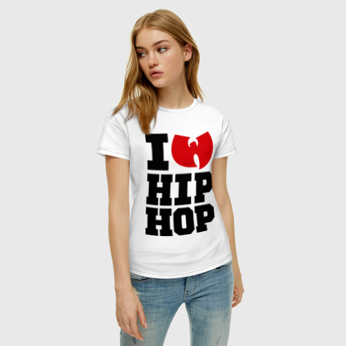 Женская футболка хлопок I wu hip-hop - фото 3