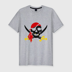 Мужская футболка хлопок Slim Пиратский череп
