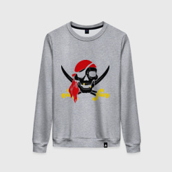 Женский свитшот хлопок Пиратский череп