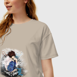 Женская футболка хлопок Oversize Angel of light L. Death Note - фото 2