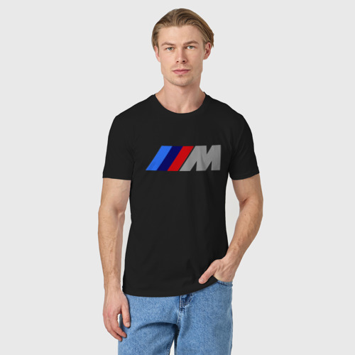 Мужская футболка хлопок BMW M, цвет черный - фото 3