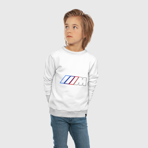 Детский свитшот хлопок BMW Motor Contur, цвет белый - фото 5