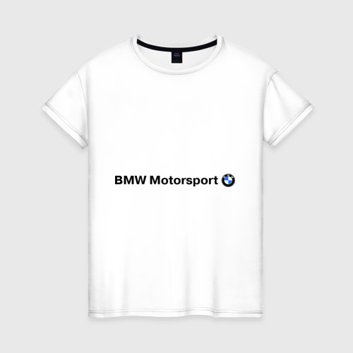 Женская футболка хлопок BMW Motorsport, цвет белый