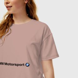 Женская футболка хлопок Oversize BMW Motorsport - фото 2