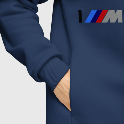 Мужское худи Oversize хлопок I\'m back BMW, цвет темно-синий - фото 8