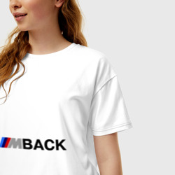 Женская футболка хлопок Oversize I\'m back BMW - фото 2