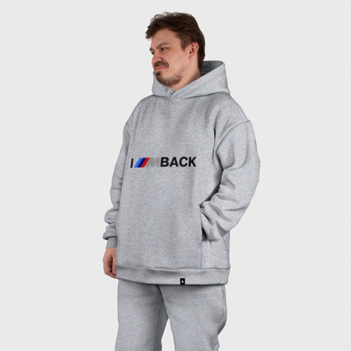 Мужской костюм oversize хлопок I\'m back BMW, цвет меланж - фото 7