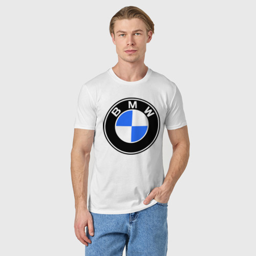 Мужская футболка хлопок Logo BMW - фото 3