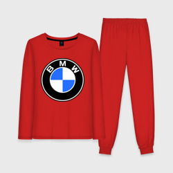 Женская пижама с лонгсливом хлопок Logo BMW