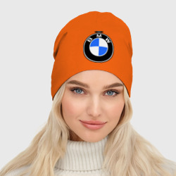 Женская шапка демисезонная Logo BMW - фото 2