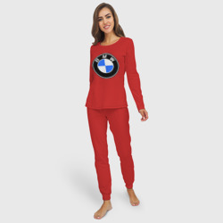 Женская пижама с лонгсливом хлопок Logo BMW - фото 2