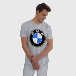 Мужская пижама хлопок Logo BMW - фото 2