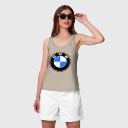 Женская майка хлопок Logo BMW - фото 2