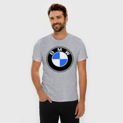 Мужская футболка хлопок Slim Logo BMW - фото 2