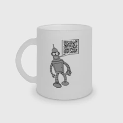 Кружка матовая стеклянная Построю свой мир с Блэк Джеком