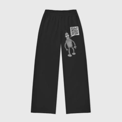 Женские брюки oversize без начеса хлопок Построю свой мир с Блэк Джеком