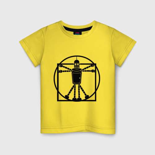 Детская футболка хлопок Bender da vinchi, цвет желтый
