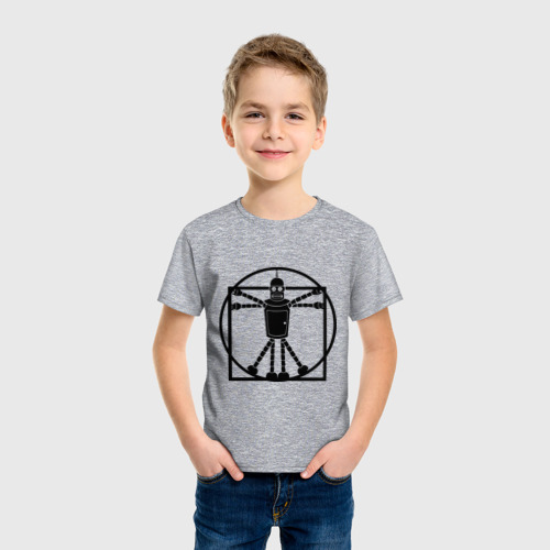 Детская футболка хлопок Bender da vinchi, цвет меланж - фото 3