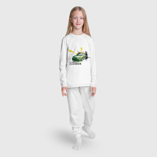 Детская пижама с лонгсливом хлопок Toyota chaser зеленая, цвет белый - фото 5