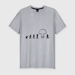 Мужская футболка хлопок Slim Эволюция после взрыва