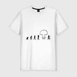 Мужская футболка хлопок Slim Эволюция после взрыва