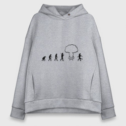 Женское худи Oversize хлопок Эволюция после взрыва