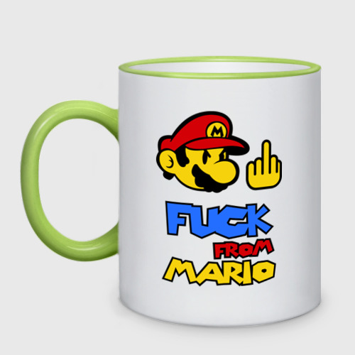 Кружка двухцветная Fuck From Mario Фото 01 Кружка двухцветная Fuck From Mario Фото 01