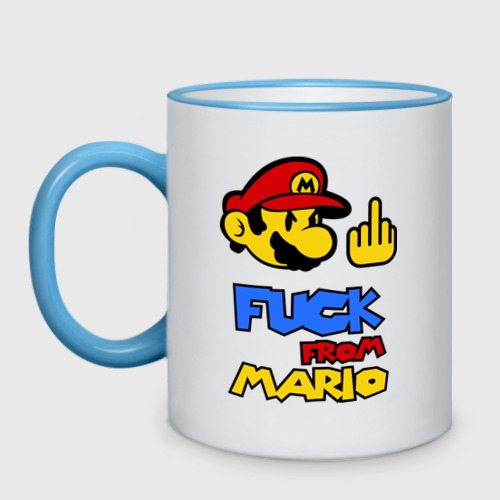 Кружка двухцветная Fuck From Mario Фото 01 Кружка двухцветная Fuck From Mario Фото 01