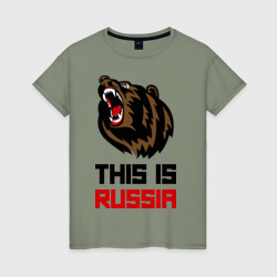 Женская футболка хлопок This is Russia