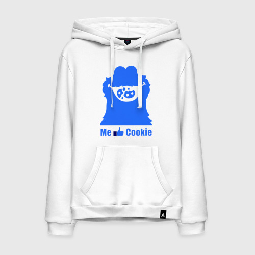 Мужская толстовка хлопок Me like cookie, цвет белый