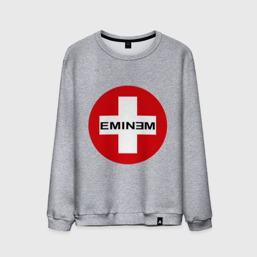 Мужской свитшот хлопок Eminem знак, цвет меланж