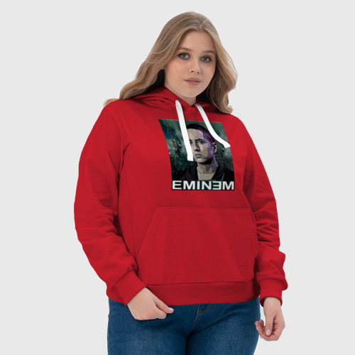 Женская толстовка хлопок постер Eminem, цвет красный - фото 6