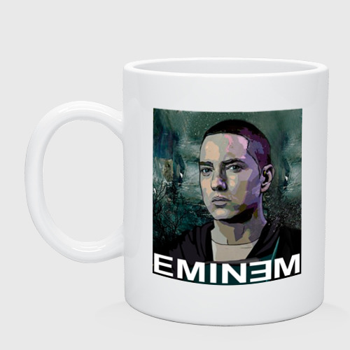 Кружка керамическая постер Eminem, цвет белый