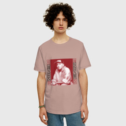 Мужская футболка хлопок Oversize Eminem в кепке - фото 2
