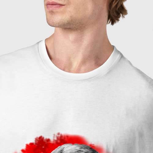 Мужская футболка хлопок Eminem blood, цвет белый - фото 6
