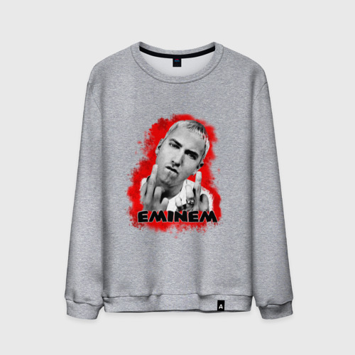 Мужской свитшот хлопок Eminem blood, цвет меланж