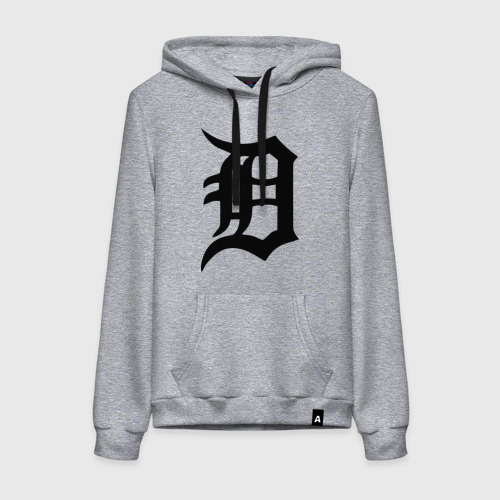 Женская толстовка хлопок Detroit tigers, цвет меланж