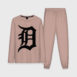 Мужская пижама с лонгсливом хлопок Detroit tigers