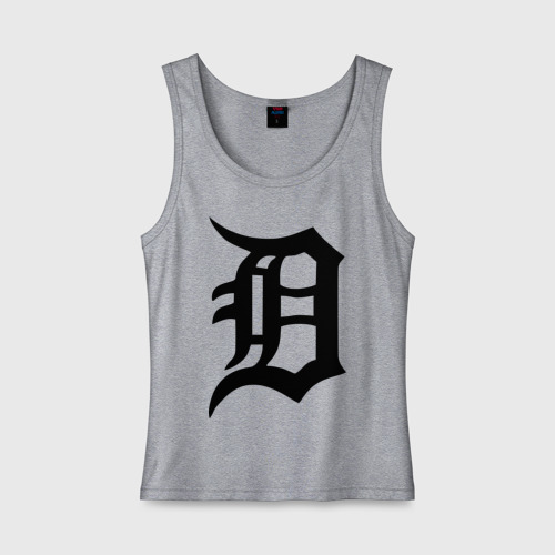 Женская майка хлопок Detroit tigers, цвет меланж