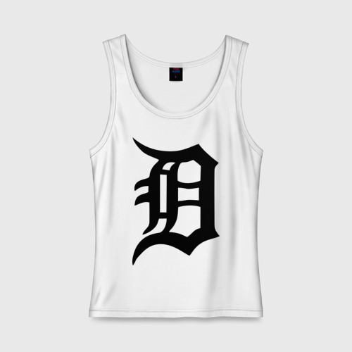 Женская майка хлопок Detroit tigers, цвет белый