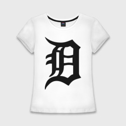 Женская футболка хлопок Slim Detroit tigers