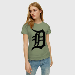 Женская футболка хлопок Detroit tigers - фото 2