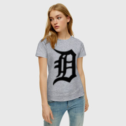 Женская футболка хлопок Detroit tigers - фото 2