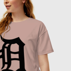 Женская футболка хлопок Oversize Detroit tigers - фото 2