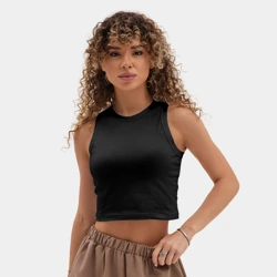 Женская укороченная майка-топ хлопок Detroit tigers - фото 2