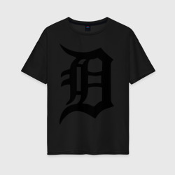 Женская футболка хлопок Oversize Detroit tigers