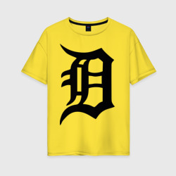 Женская футболка хлопок Oversize Detroit tigers