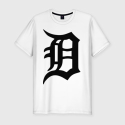 Мужская футболка хлопок Slim Detroit tigers
